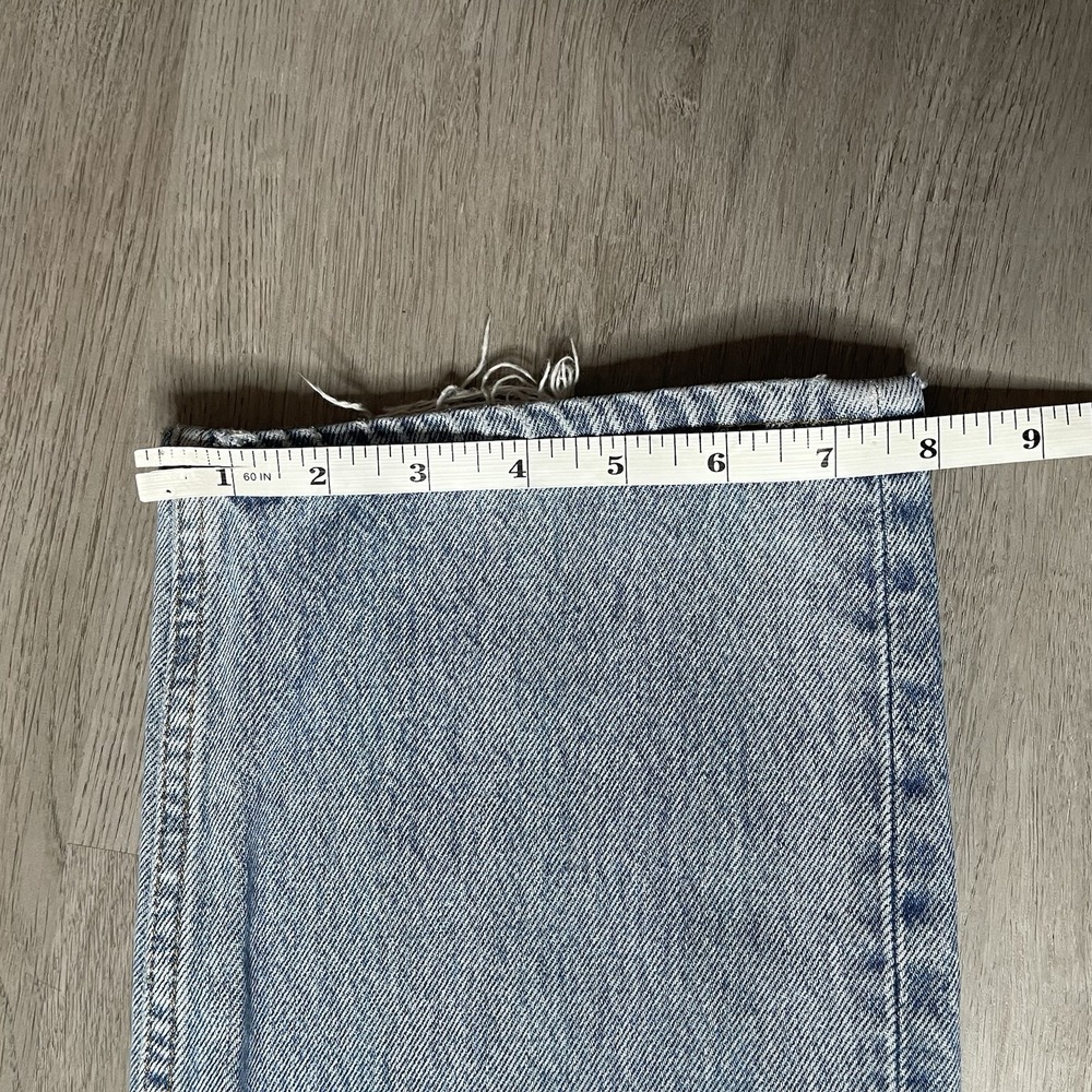 Vintage 90's Levi's 501 Denim Pants 32x33 USA Buttonfly Faded Blue Washed Jeans - Picture 11 of 13